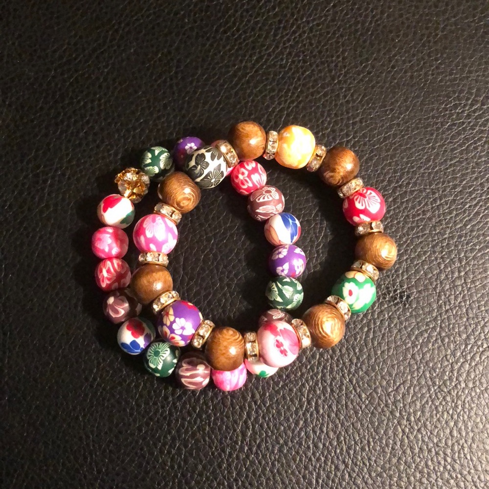 Multi-color Tropical Bracelet Set
